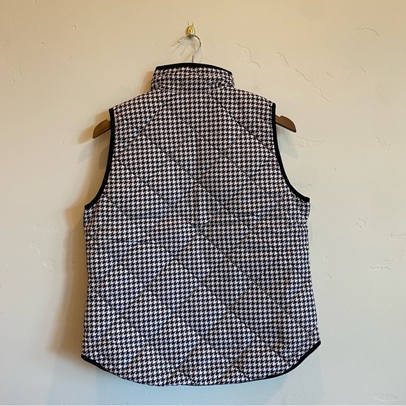 J.CREW Black & White Houndstooth Puffer Vest Alabama - Picture 12 of 13
